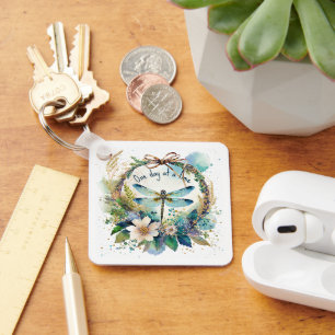 Llavero Libélula floral Un día a la vez