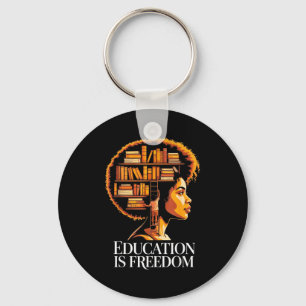 Llavero Libertad de Educación Mujer Afro Libro