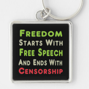 Llavero Libertad, libertad de expresión y censura