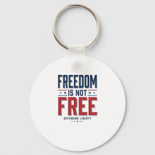 Llavero Libertad No Es Gratuita Diseño Patriótico Vintage