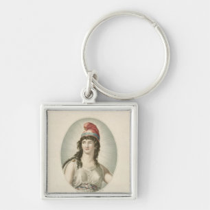 Llavero Libertad, patrón del francés, grabado por Ruotte