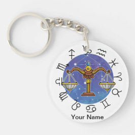 Llavero Libra - Aquarius Zodiac Acrylic Keychain 