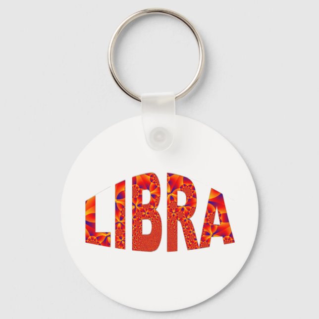Llavero Libra - Azul amarillo Naranja de Firey (Anverso)