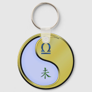 Llavero Libra y cabra Metalizado