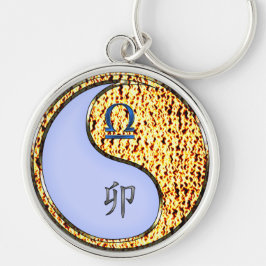 Llavero Libra y Conejo de Fuego