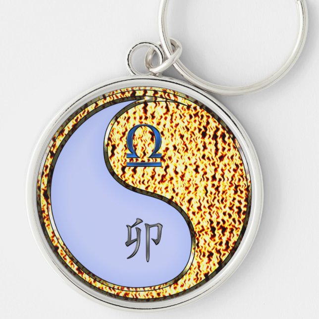 Llavero Libra y Conejo de Fuego (Frente)