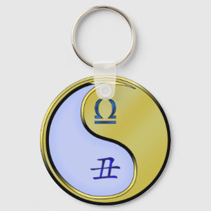 Llavero Libra y Ox Metalizado