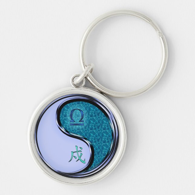 Llavero Libra y Perro Agua (Frente)