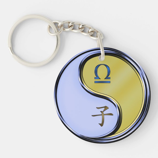 Llavero Libra y Rata Metalizado (Frente)