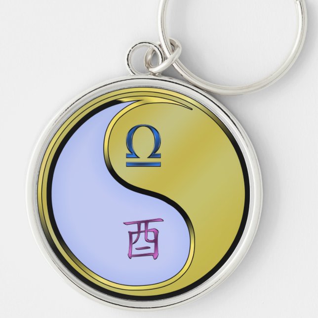 Llavero Libra y Rooster Metalizado (Frente)