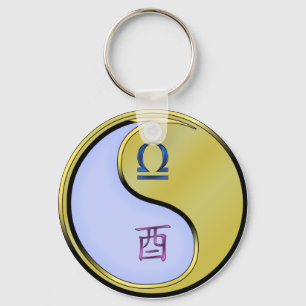 Llavero Libra y Rooster Metalizado