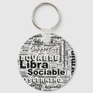 Llavero Libra Zodiac Word Cloud Inspiración