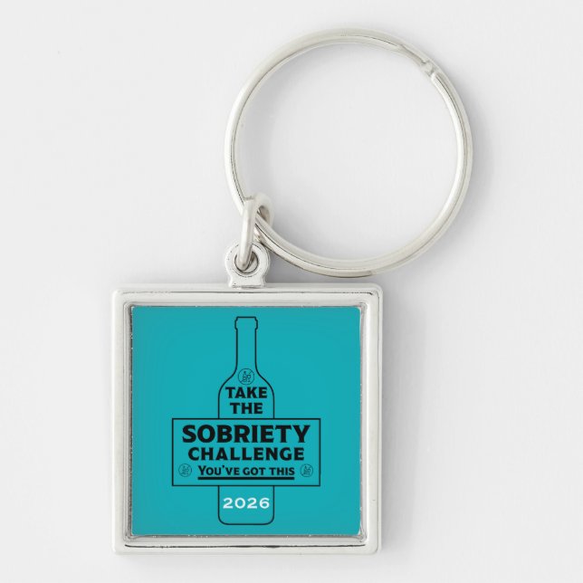 Llavero Libre de Alcohol y Sobrio (Frente)