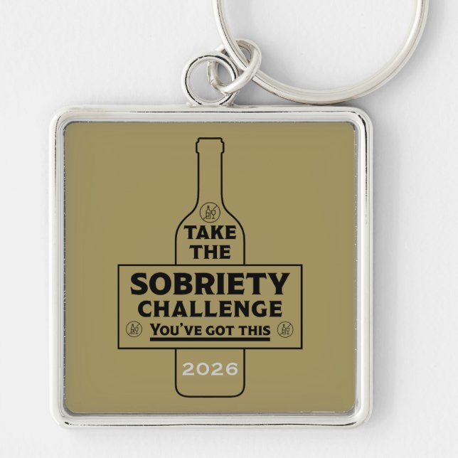 Llavero Libre de Alcohol y Sobrio (Frente)