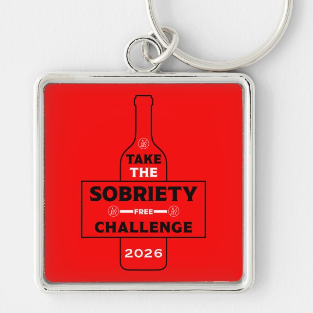 Llavero Libre de Alcohol y Sobrio (Frente)