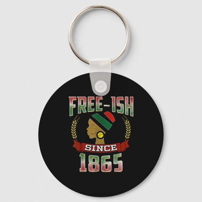 Llavero Libre desde 1865 juneteenth orgullo negro (Anverso)