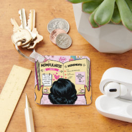Llavero Libro de Recetas de Momfulness Arte Cómic Adorable