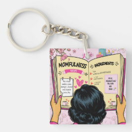 Llavero Libro de Recetas de Momfulness con Arte Cómic Ador