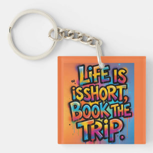 Llavero Libro La Vida Es Corta El Viaje Regalo de grafiti