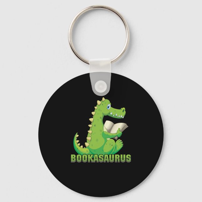 Llavero Libro lindo Lover Bookworm Bookish Dinosaur Bookas (Anverso)