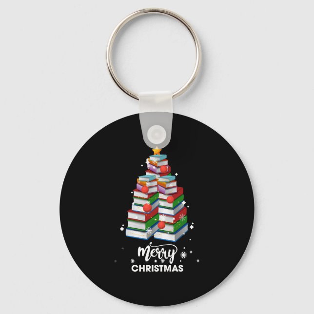 Llavero Libro Navidad Árbol Regalo De Navidad Para Libros  (Anverso)