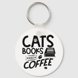 Llavero Libros De Gatos Tipografía De Café Lombra Diciendo