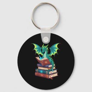 Llavero Libros de lectura de dragón para amantes de la fan