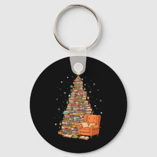 Llavero Libros divertidos de Navidad Árbol Amante de los l