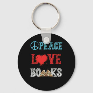 Llavero Libros Peace Love Books libro de gusanos Nerd Book