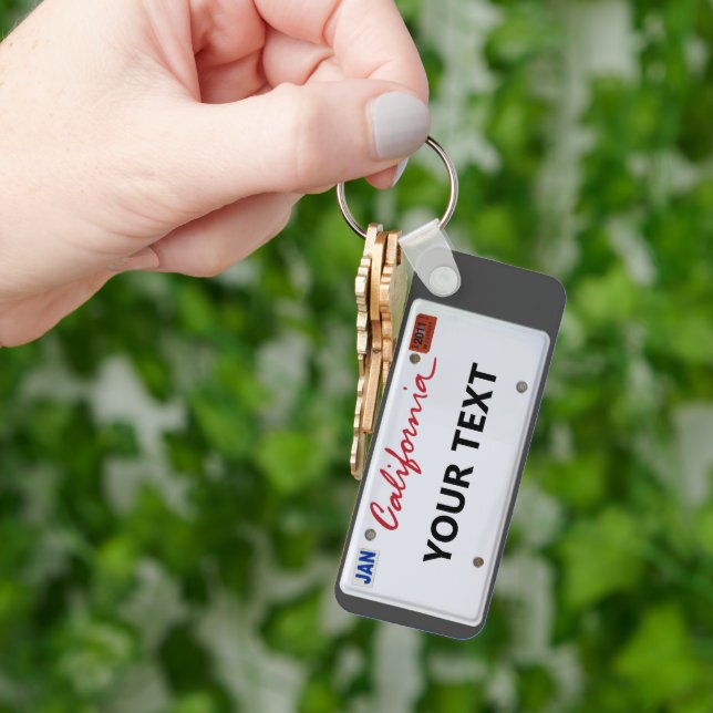 Llavero LicenciaPlate de California con su texto (Mano)