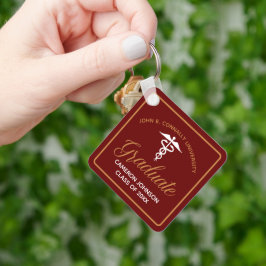 Llavero Licenciatura en Medicina Maroon Gold Keepsake