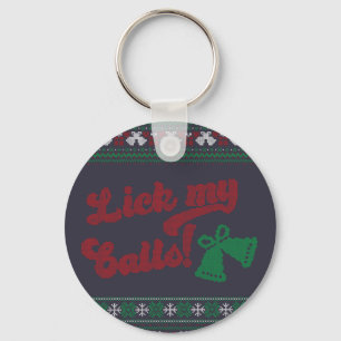 Llavero Lick verde rojo mis bolas Navidades feos