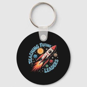 Llavero Lideres futuros de la enseñanza retro divertido de