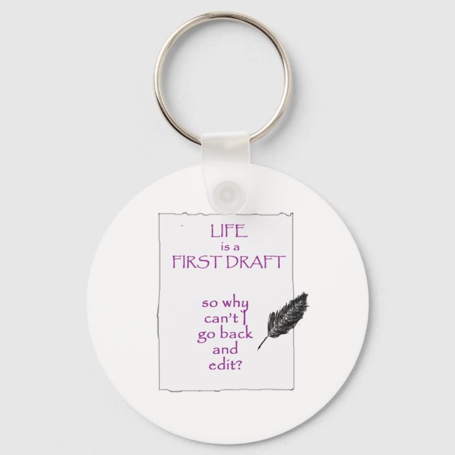 Llavero Life is a First Draft (Anverso)