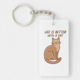 Llavero Life Is Better With a Cat – Cute Cat Lover Design
