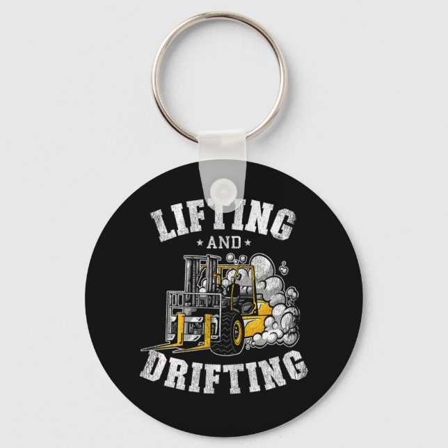 Llavero Lifting And Drifly Funny Forklift Operator Gift (Anverso)