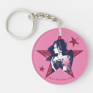 Llavero Liga de la Justicia  Mujer Maravilla y arte pop de