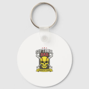 Llavero Liga de softball padre hija Diseño vectorial vinta