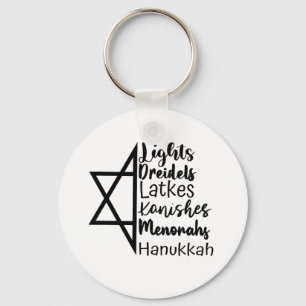 Llavero Light Dreidel Latke Kanish Menorah Hanukkah