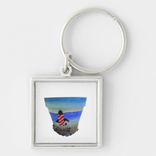 Llavero Lighthouse Ocean View Clay Pot Key Chain  (Frente)
