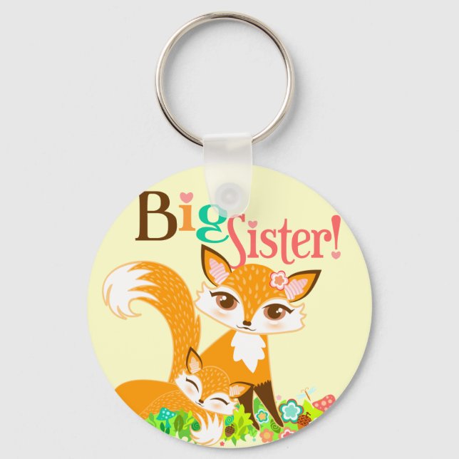 Llavero Lil Foxies Big Sister Keychain (Anverso)