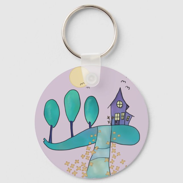 Llavero lila Haus (Anverso)