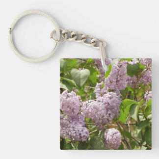 Llavero Lilac Bush hermosas flores de primavera morada