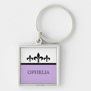 Llavero Lilac Swanky Fleur De Lis Premium Keychain