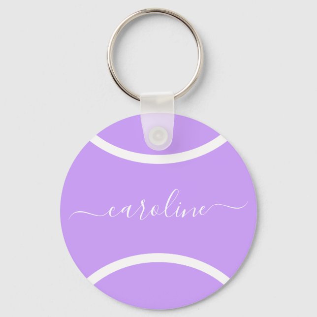 Llavero Lilac Tennis Ball Chicas Personalizados Nombre Dep (Anverso)