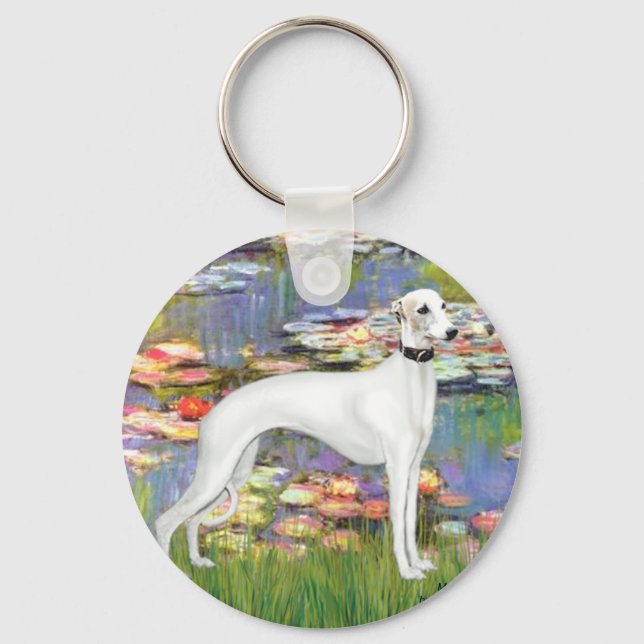 Llavero Lilias 2 - Whippet Blanco (11b) (Anverso)