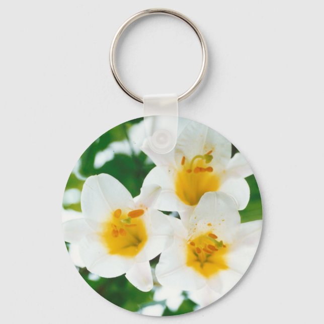 Llavero Lilis blancas - Lilium candidum de flores de lirio (Anverso)