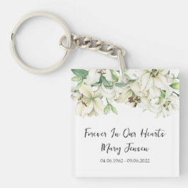 Llavero Lily Memorial Funeral Photo Keychain