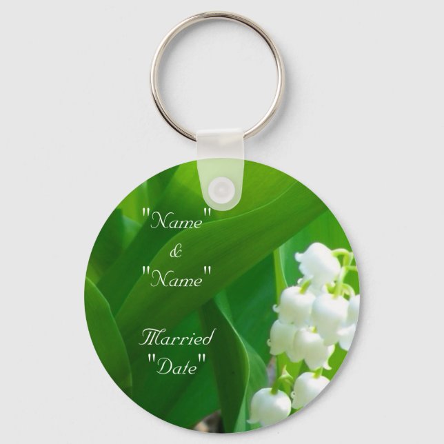 Llavero Lily of The Valley Boda Keychain (Anverso)