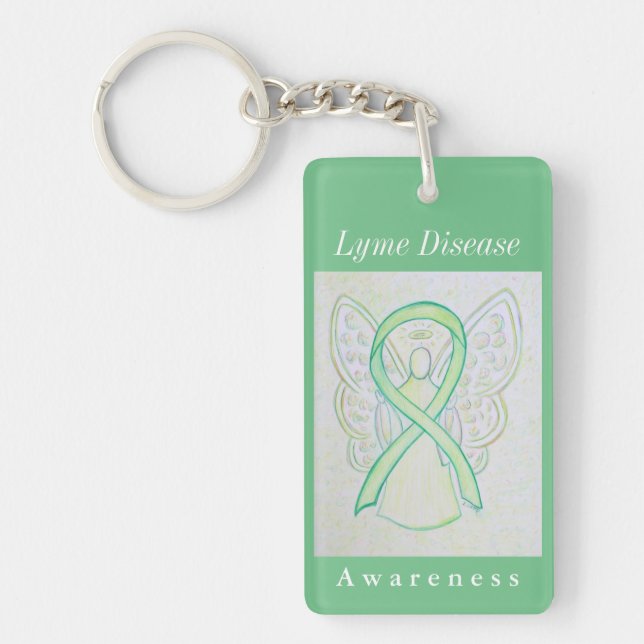 Llavero Lime Diseeness Awareness Green Ribbon Keychain (Frente)